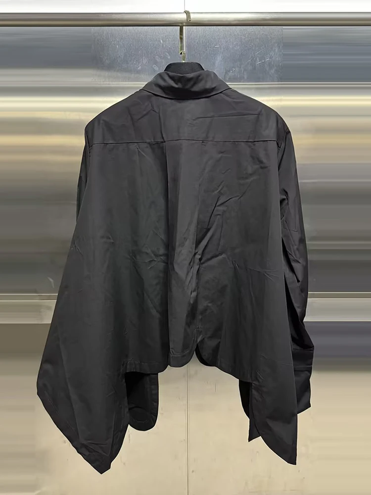 Свободные минималистичные однотонные рубашки VGH для женщин Лоскутная