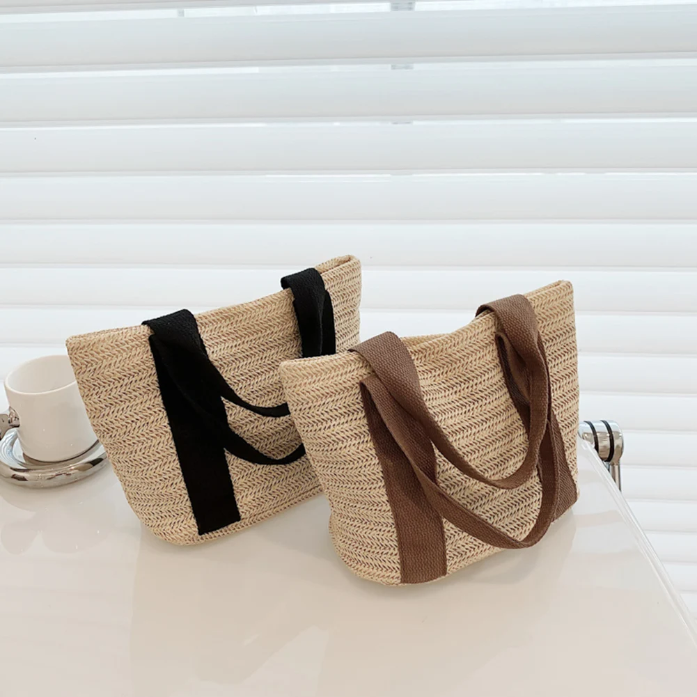 

Fashion Simple Style Plaid Sling Crossbody Bags Girl Box Woven Travel Woven Handbags for Friends Birthday Gift
