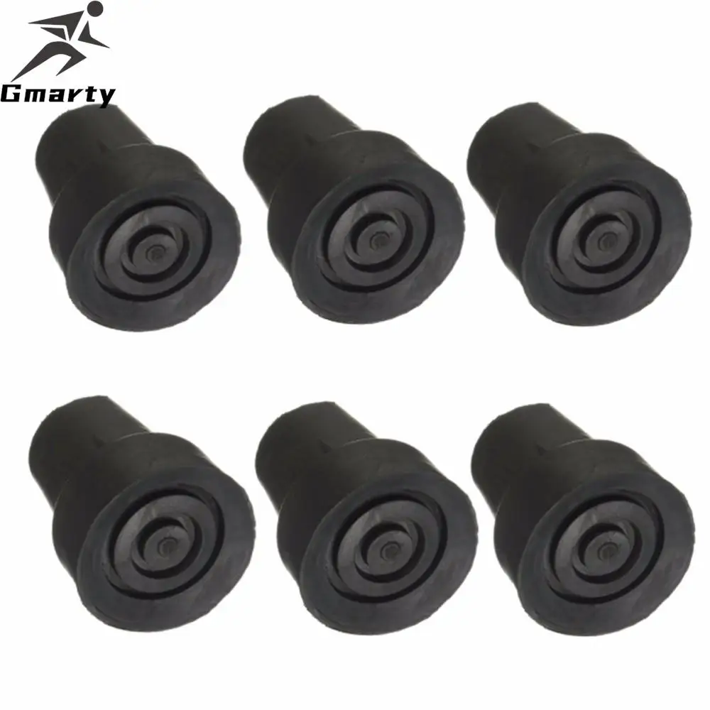 

1PC 19mm Rubber Walking Hiking Stick End Cover Tips Cane Crutch Pad Rubber Heavy Duty Metal Ferrule End Bottom