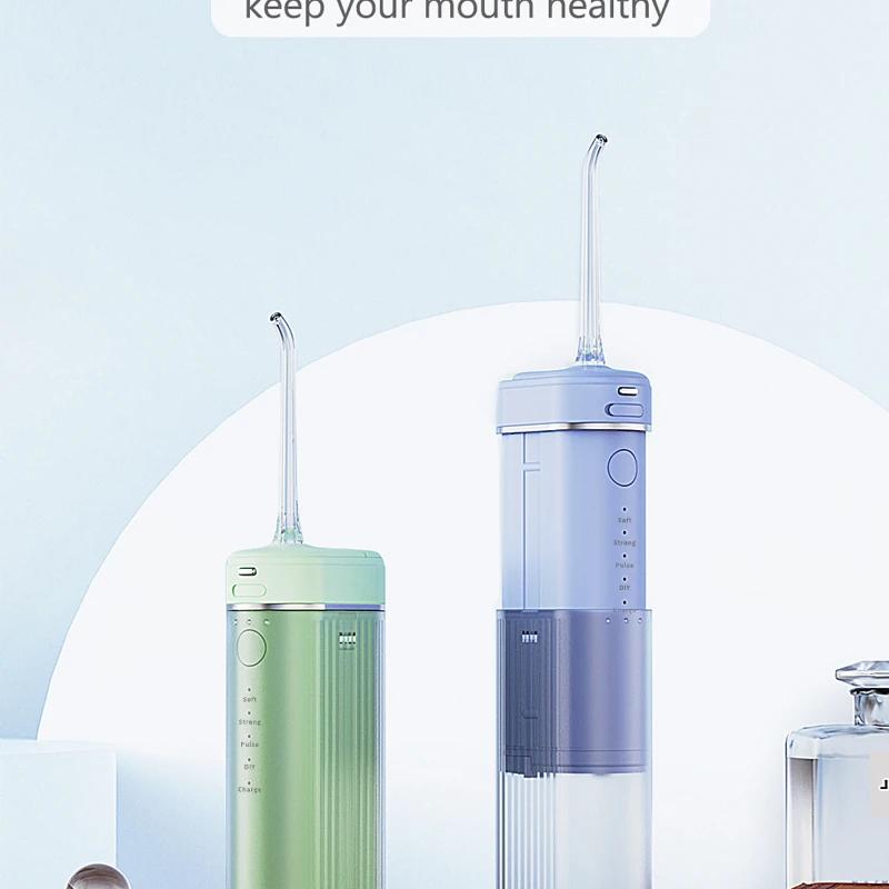 

F300 Oral Irrigator Portable USB Rechargeable Teeth Whitening Flosser Dental 140ML Tank Waterproof Teeth Cleaner Home Appliance