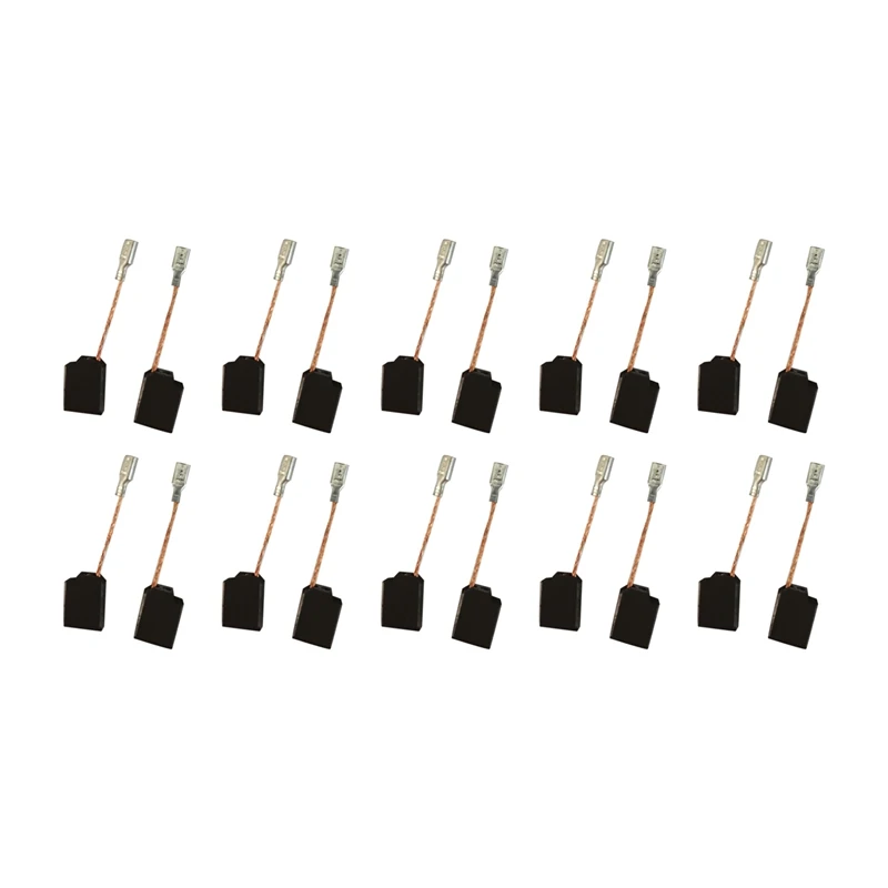

10 Pairs Carbon Brushes 6.35X10x13mm For Dewalt Angle Grinders D28111 D28116