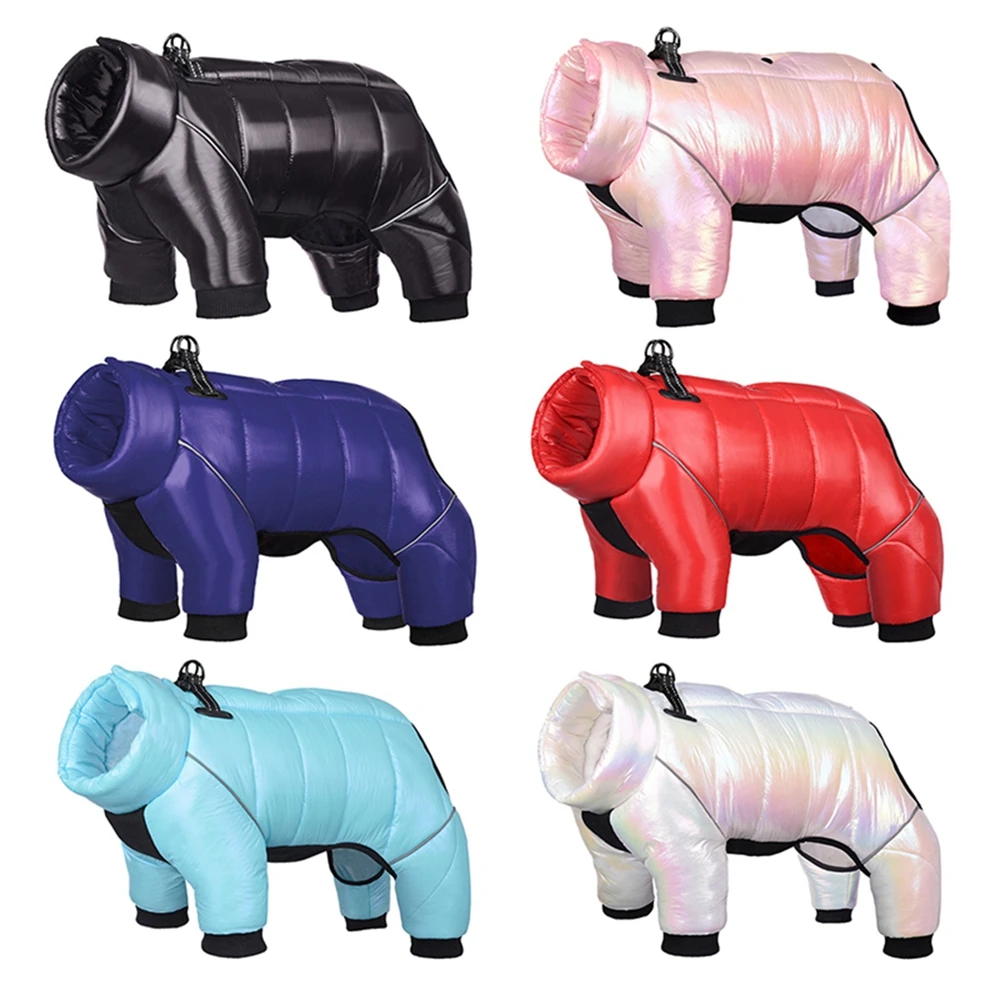 

Зимнее светоотражающее пальто для собак, куртка для маленьких собак, ветрозащитный комбинезон для собак, теплая флисовая подкладка, одежда ...