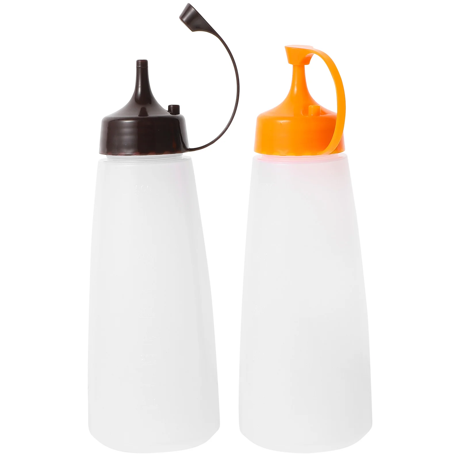 

4pcs Multipurpose Convenient Transparent Practical Squeeze Bottles Ketchup Bottles