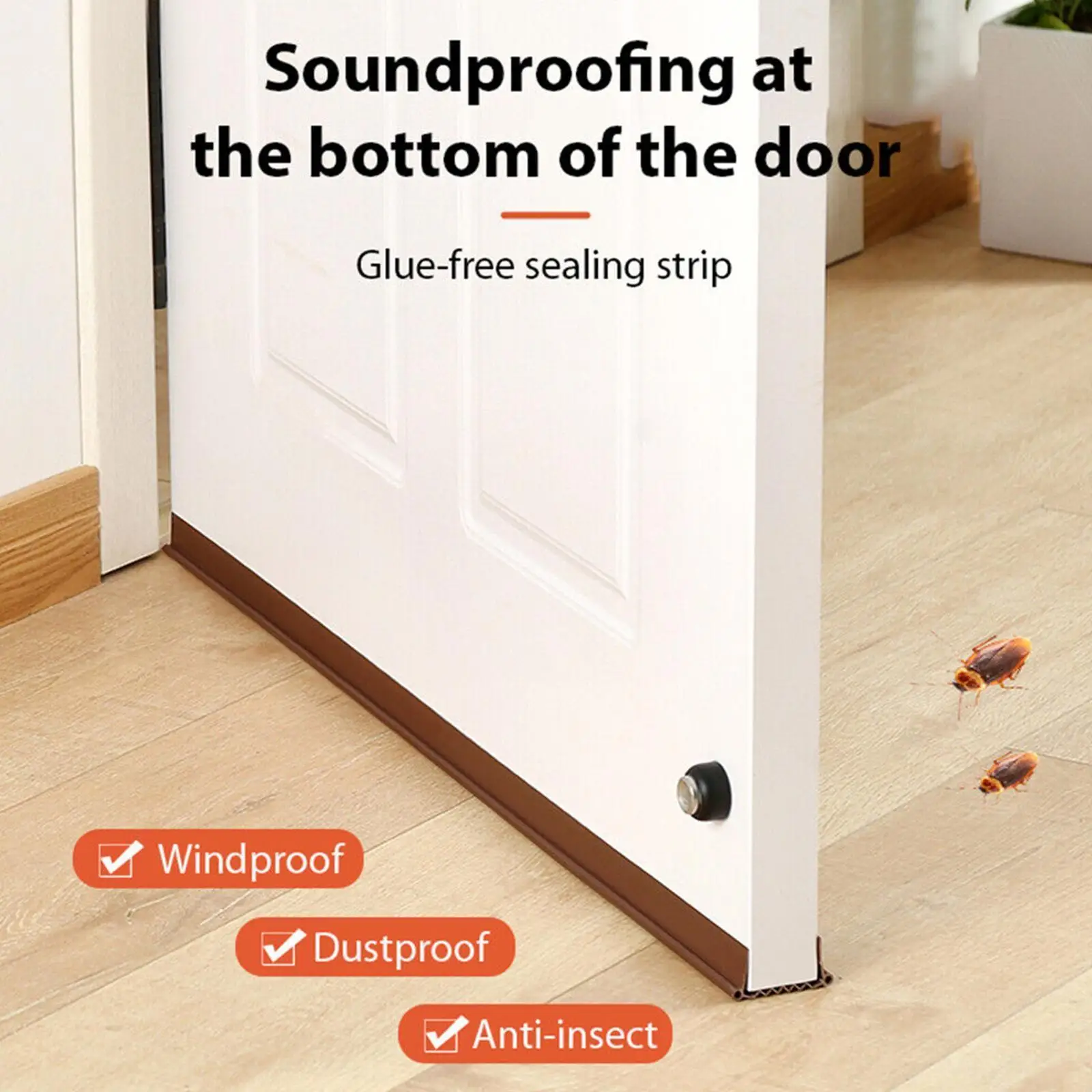 

Under Door Draft Stopper Wave Door Seal Strip Dust Weather Saving Stripping Blocker Sealer Noise Filler Door Energy O0q5