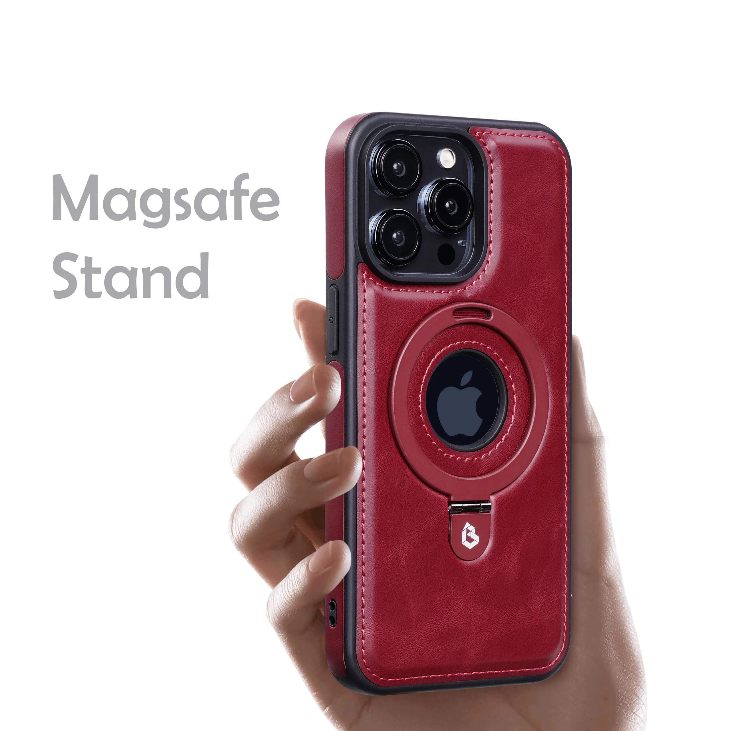 Роскошный кожаный магнитный чехол-подставка для телефона iPhone 15 14 13 12 16 Pro Max Plus Magsafe