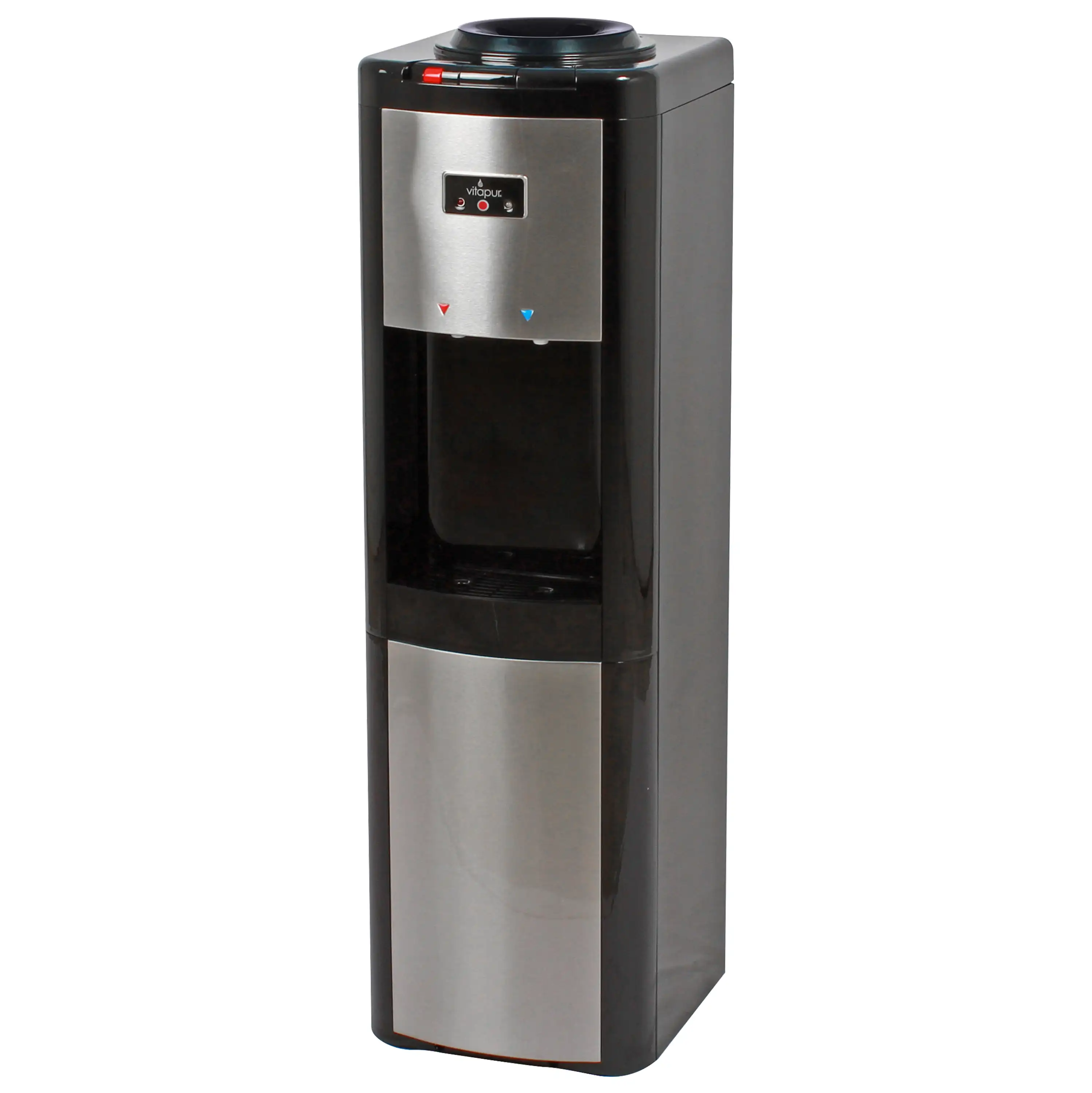 

HuanQiu Top Load Water Dispenser (Hot, Room and Cold) Black/Stainless Steel