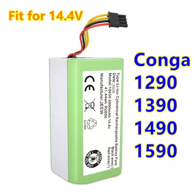 

Литий-ионный аккумулятор 2021 в, 14,4 мАч для пылесоса Cecotec Conga 6800 1290 1390 1490 Genio deluxe 1590 gutrend echo 370, новинка 520