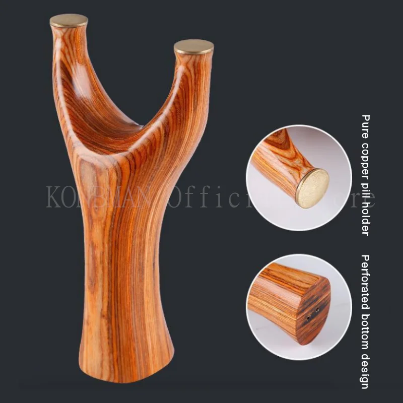 

Solid Wood Slingshot Outdoor Precision Hunting Competitive Flat Bottom Rubber Band High Power Shooting Slingshot