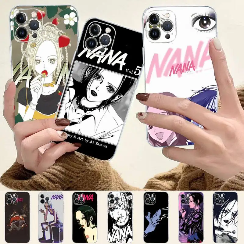 

LVTLV Nana Anime Phone Case For iPhone 8 7 6 6S Plus X SE 2020 XR XS 14 11 12 13 Mini Pro Max Mobile Case