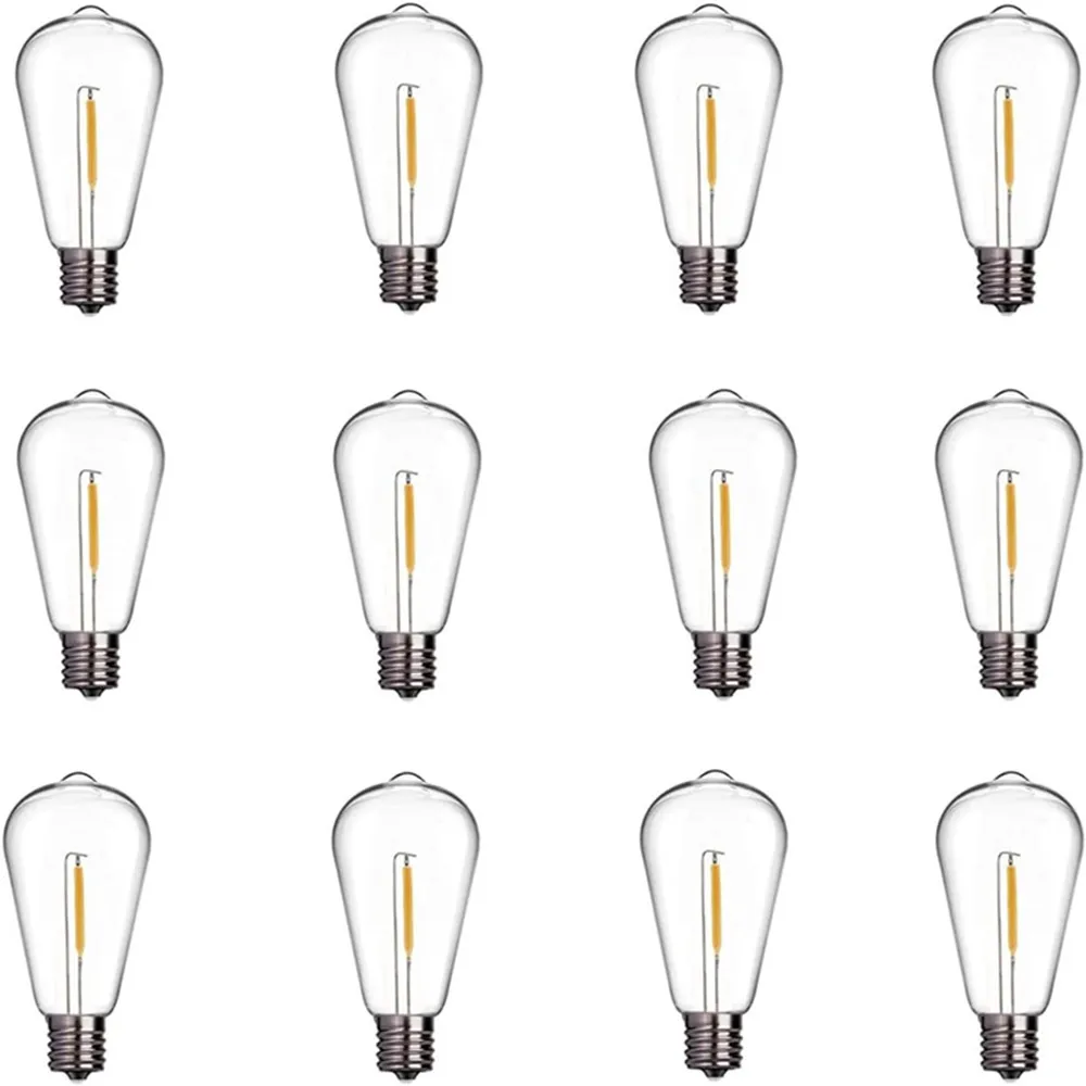 With Clear Shatterproof Cover Warm White Replacement For G40 String Lights Outdoor