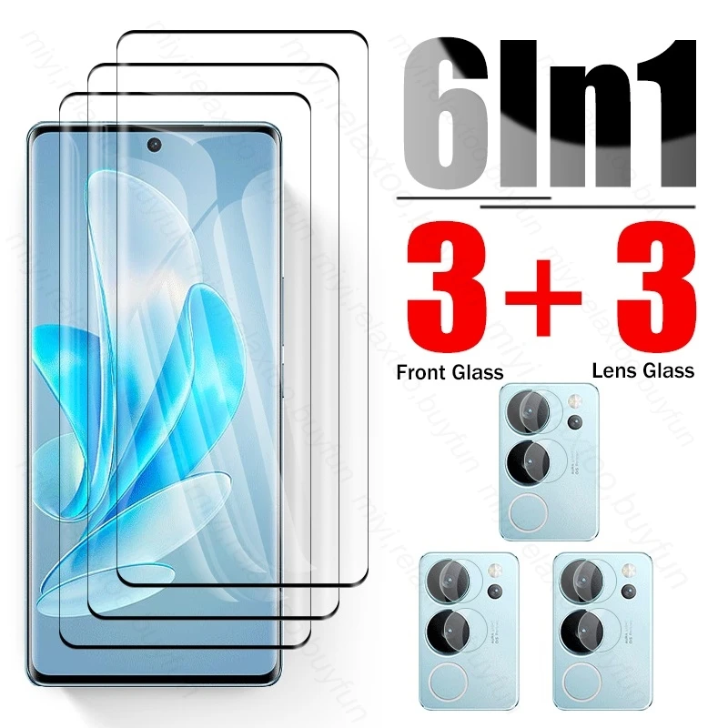 

Защитное стекло для объектива камеры Vivo V29 5G Glass 6 In 1 на Vivov29 V29e V29 Lite светильник 29 Lite 29e изогнутая Защитная пленка для экрана