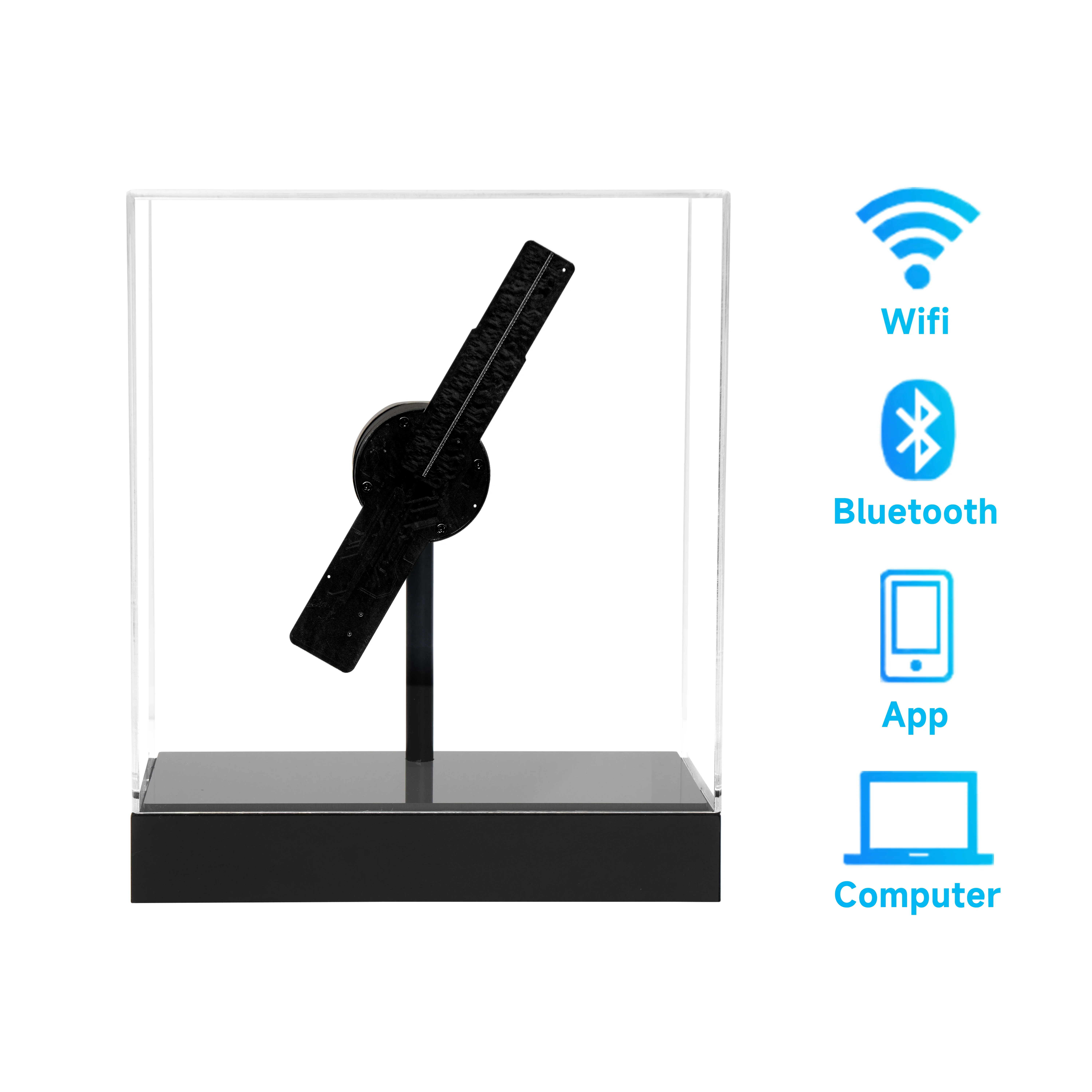 Фото 2026 COEUS 20CM WiFi 4K 3D Голографический проектор-дисплей для цифровых вывесок, рекламы, баров, вечеринок, Рождества, 3D Holo №3
