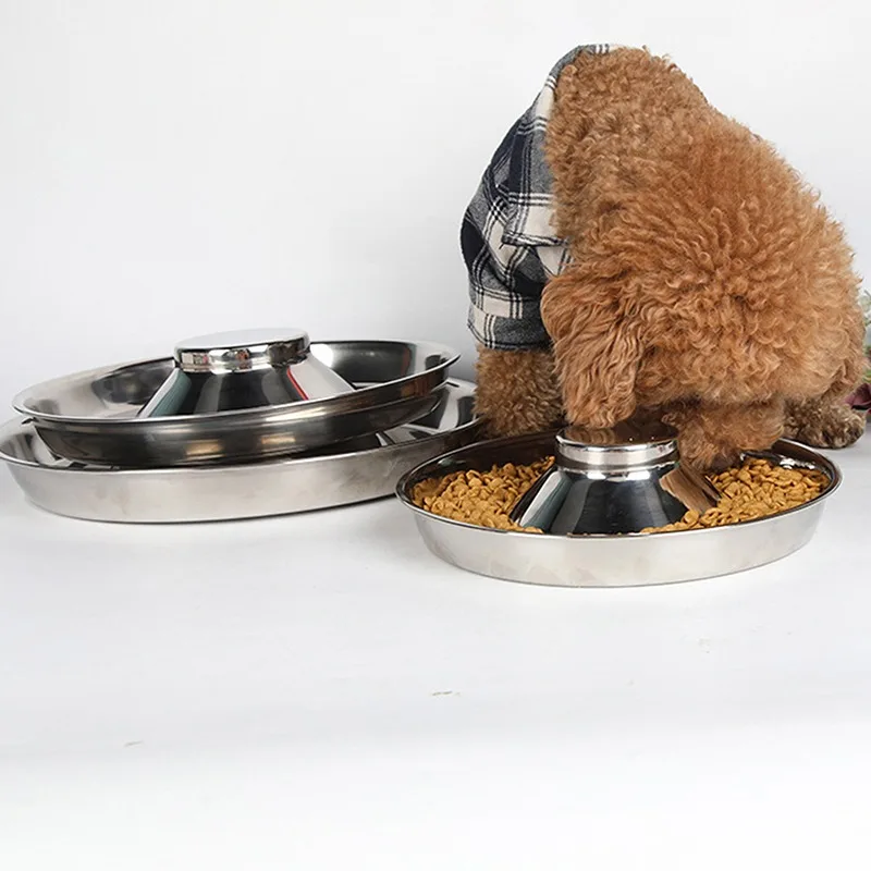 

Pet Dog Bowl Puppy Litter Food Feeding Dish Weaning Silverstainless Feeder Water Bowl Pets Feeder Bowl and Water Stainless Steel