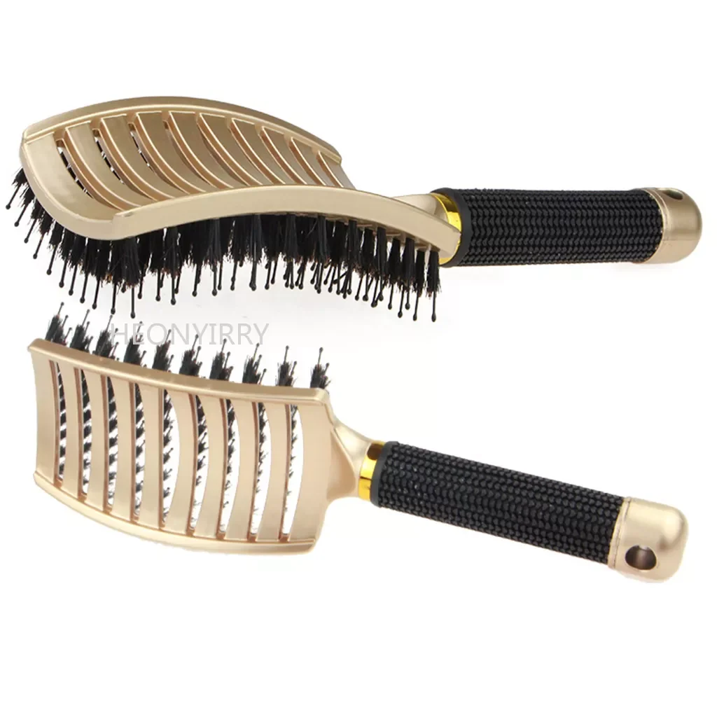 

Brush Scalp Massage Comb Hairbrush Bristle&Nylon Women Wet Curly Detangle Hair Brush for Salon Hairdressing Styling Tools