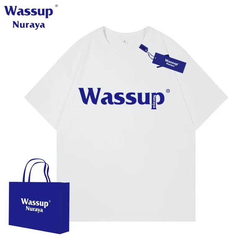 

2023 new high texture cotton crewneck short sleeve T-shirt fashion couple text