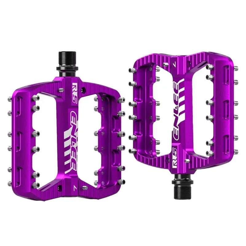 

Road Bike Pedals Platform Pedals For Mountain Bike 2Pcs Mountain Bike Pedal With Anti-skid Nails Widened Platform Excellent Grip