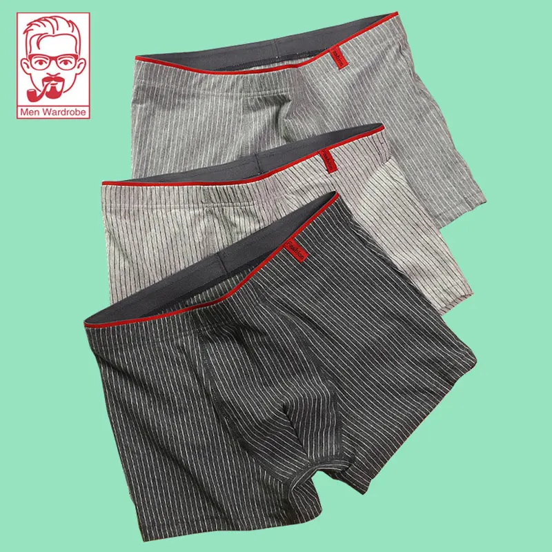 

1-3 Pack New Fashion Men's Underwear Mid-Waist Cotton Men's Panties Young Fat Man Breathable Boxers Briefs Bar Tide Underpants
