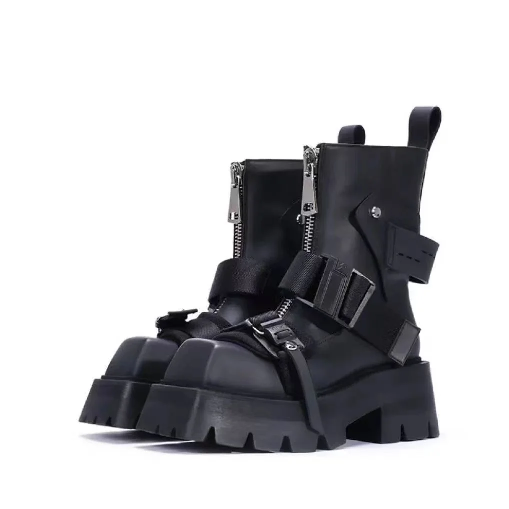 

Женские короткие ботинки челси на толстой подошве, Модные ботильоны на плоской подошве, без застежки, зимние сапоги, на осень-зиму