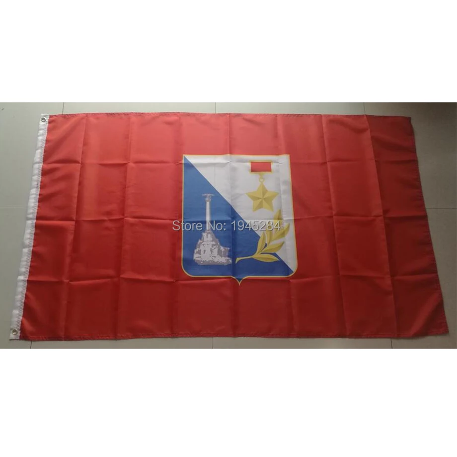 

Флаг Sevastopol государственный флаг России Banner 3x5 футов 90x150 см Печатный пользовательский полиэстер Декор