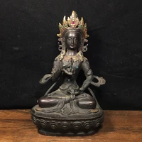 8 tibetan temple collection old bronze cinnabar gem vajrasattva lotus platform worship buddha town house exorcism