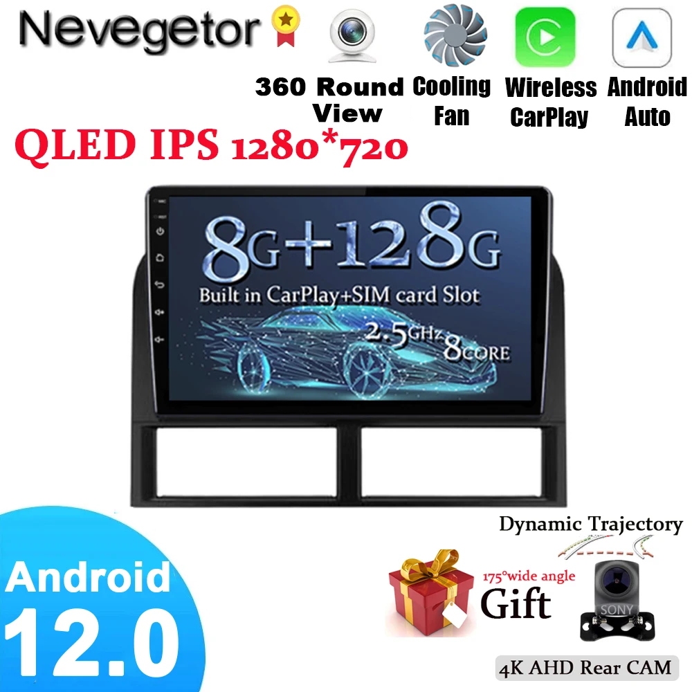 

Автомагнитола на Android 12 для Jeep Grand Cherokee II WJ 1998-2004, мультимедийная система с GPS-навигацией, стерео, Автомагнитола для Carplay No 2 Din