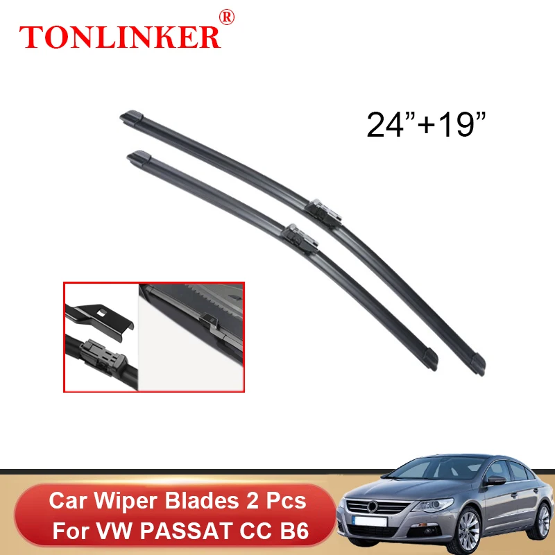 

TONLINKER Car Wiper Blades For Volkswagen VW PASSAT CC B6 2008-2016 Car Accessories Front Windscreen Wiper Blade Brushes Goods