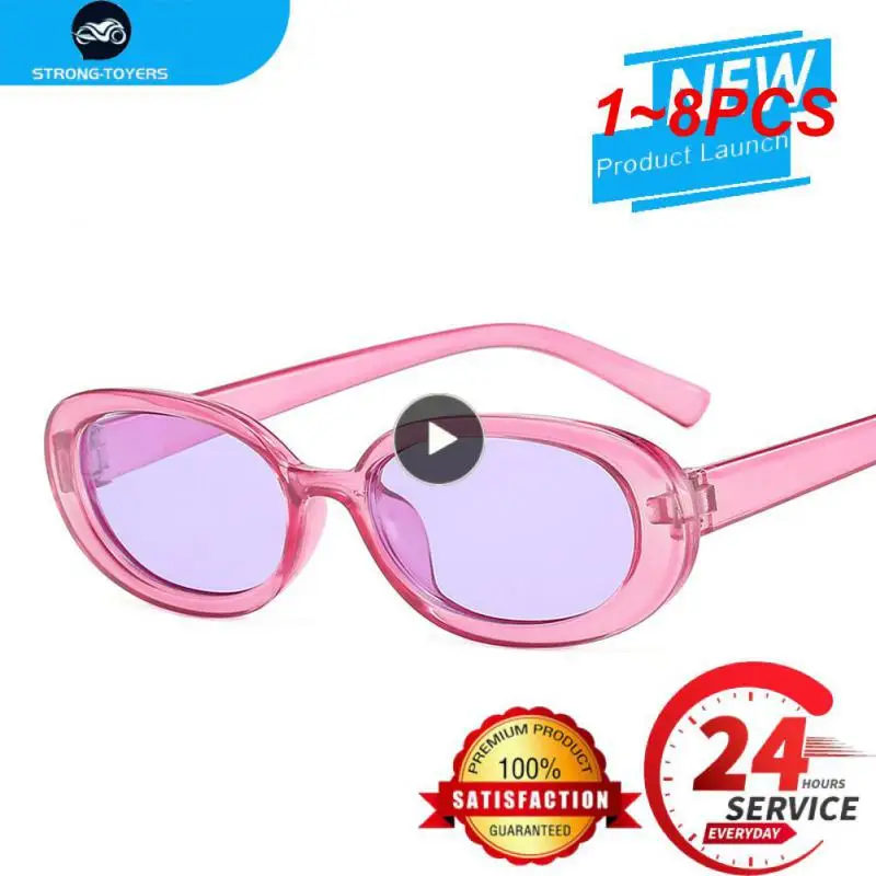 

Солнцезащитные очки в стиле ретро для женщин, модные Поляризационные солнечные аксессуары с небольшой овальной оправой, с защитой UV400, 1-8 шт.