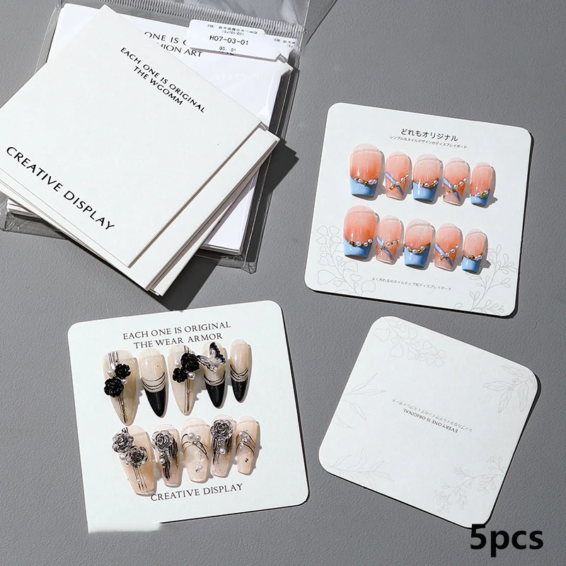 5 листов карт для упаковки ногтей нажимная витрина ручной работы дизайн