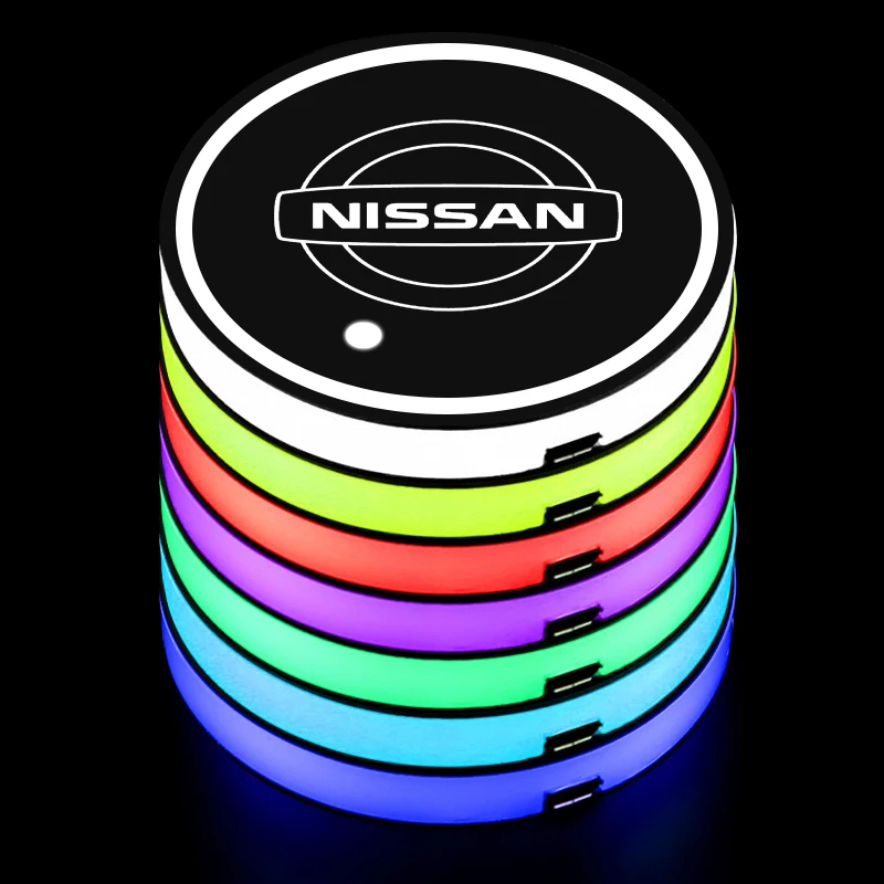 2 шт. светящиеся автомобильные подставки подстаканник противоскользящий коврик