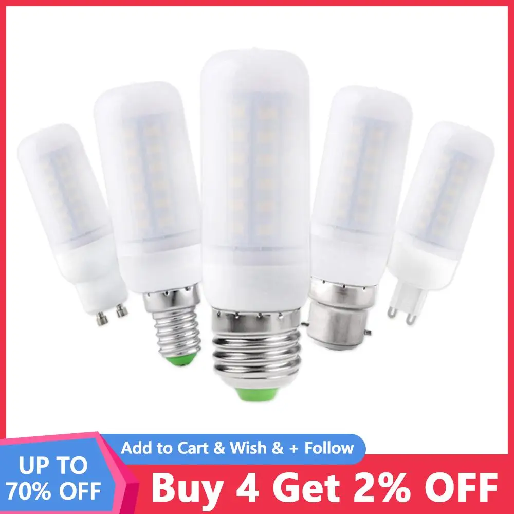 

Tsleen 5730 SMD LED Corn Bulb Lamp Light E27/E14/B22/GU10/G9 Ultra Bright Warm Cool Milky White 7/9/12/15/20/25W 10Pcs