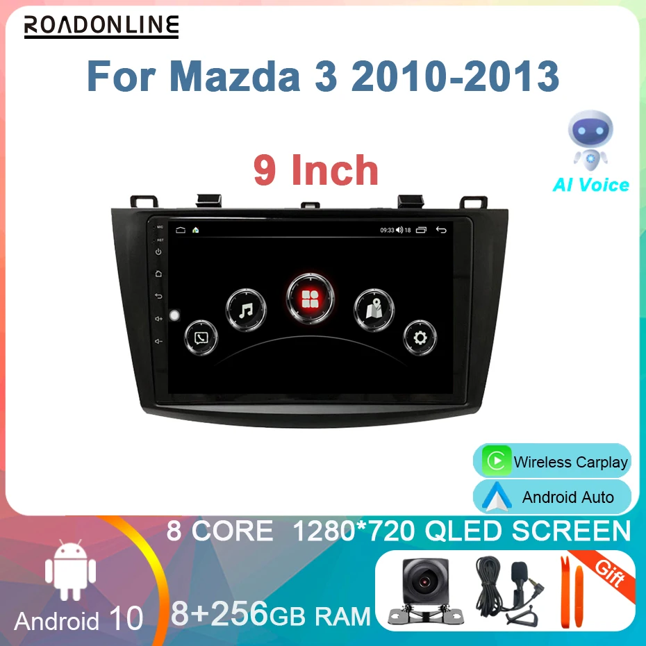 

8+256GB 9 Inch Android 10 Car Multimedia Player For Mazda 3 2010-2013 Octa Core Video Stereo Receiver Radio Carplay WIFI