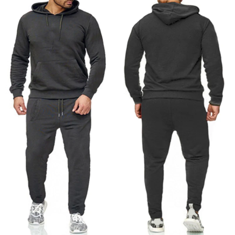 2023 Spring Autumn Men 2 Piece/Set Sweatshirt + Sweatpants Casual Streetwear Tracksuit Set Hoodie Trousers Men Clothing