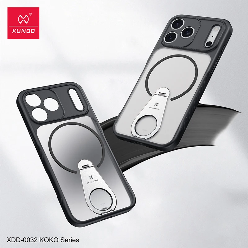 Фото Чехол Xundd для iPhone 17, серия KOKO, магнитный противоударный ПК + мягкий кольцевой держатель из ТПУ 360 °   Вращающийся чехол для iPhone 17 Pro Max (148. №1