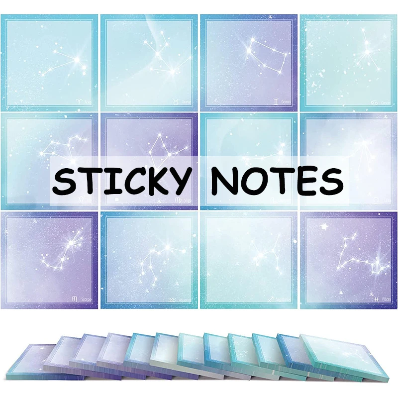 Клейкие блокноты для заметок 100 листов/упаковка 6 упаковок