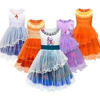 disney mirabel costume princess dress suit for youth girls cosplay encanto carnival birthday party headband girls clothes