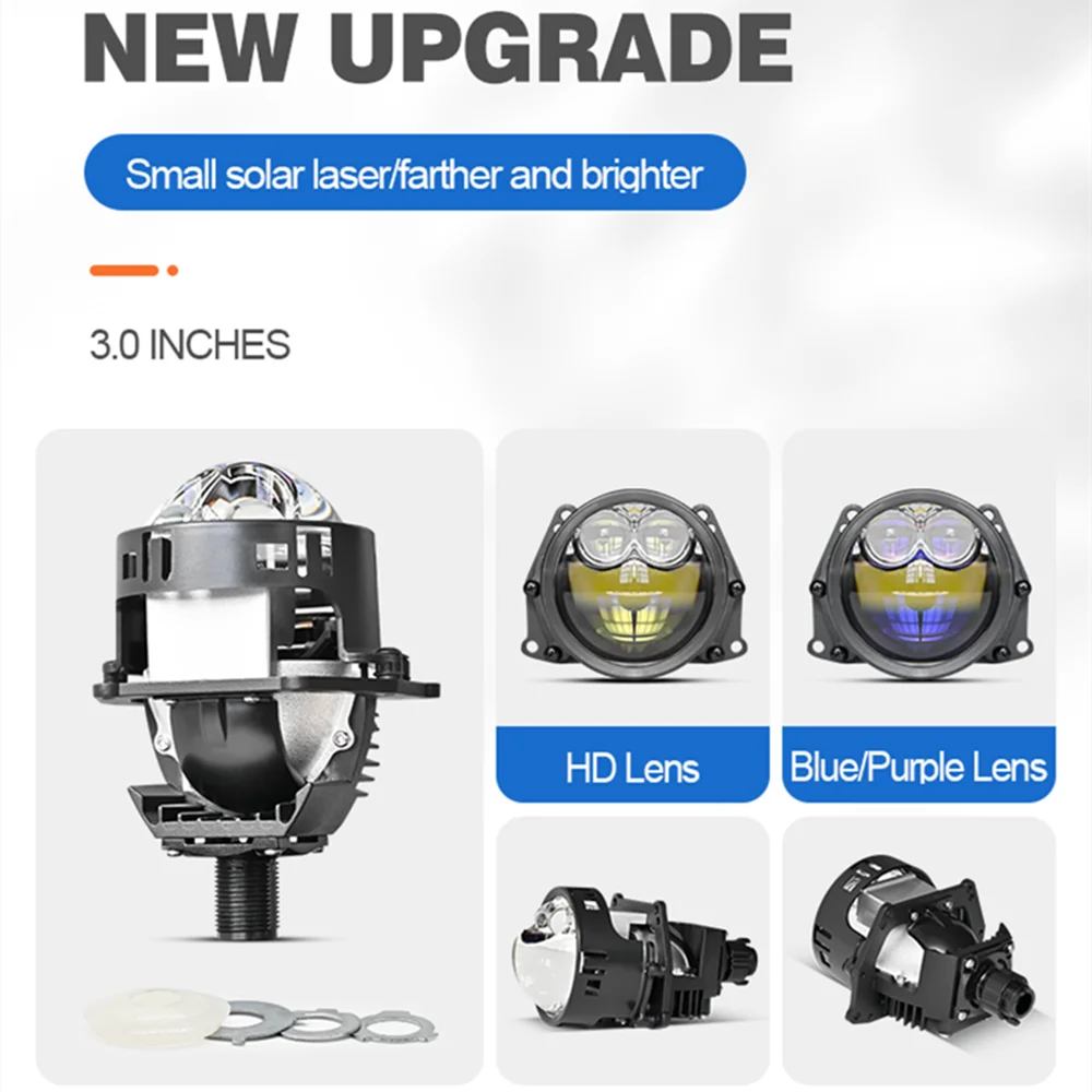 2 шт. автомобильные 3-дюймовые Двойные Лучи Bi Лазерная лампа 12 В 180 Вт 6000K с