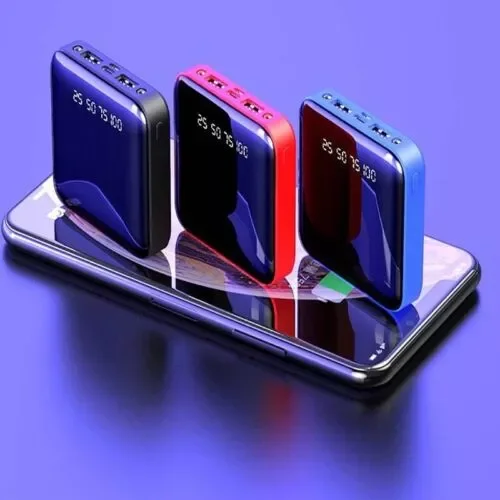 

NEW2023 in Bank 20000mAh portable charger LED Display + 2 USB Ports Flashlight bank smartphone case