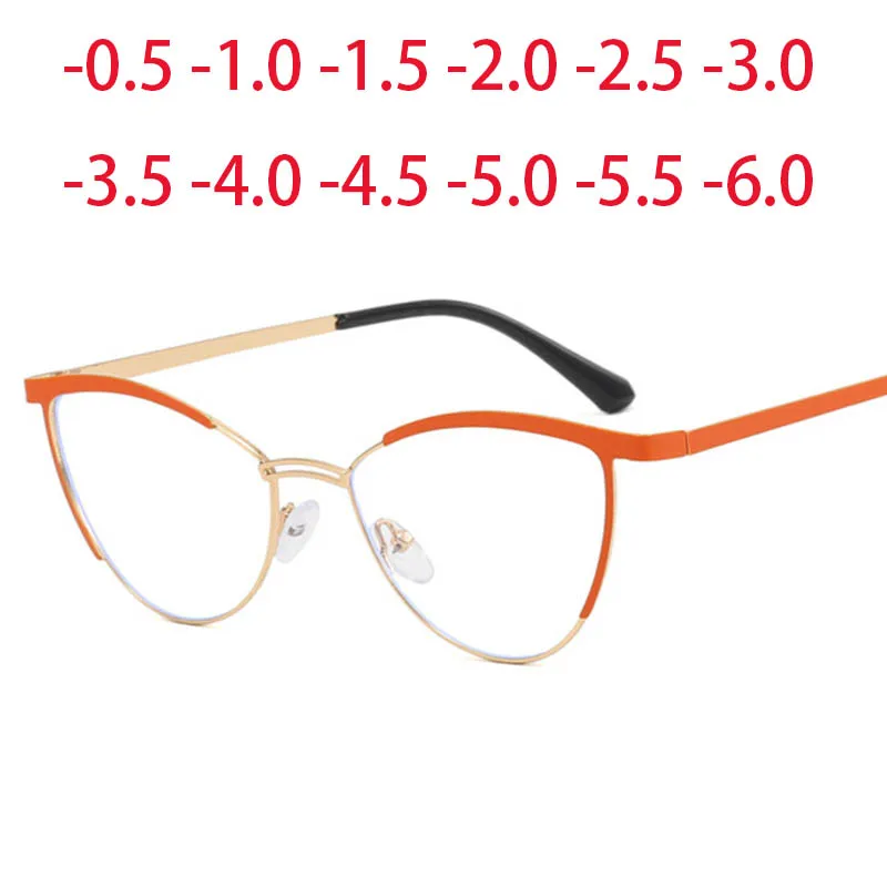 Модные очки для близорукости кошачий глаз с маленькой оправой от 0 до 5-1-1 25-1 5-1 75