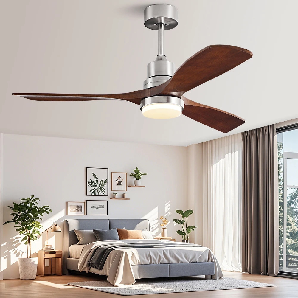 

Потолочный вентилятор INTELLIGENT FAN 60 дюймов деревянный с подсветкой