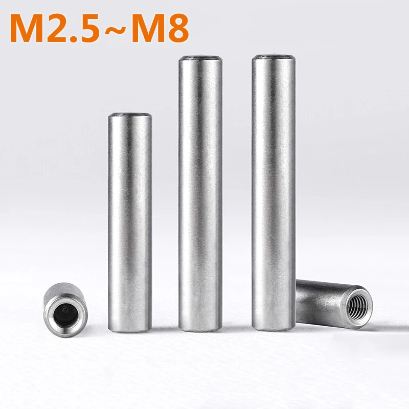 

M2.5M3M4M5M6M8 GB120 Internal Thread Cylindrical Pin/Internal Tooth Positioning Pin/Internal Thread with Hole 304Stainless Steel