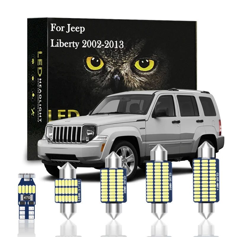 

Canbus Interior LED Light Kit For Jeep Liberty KJ KK 2002-2007 2008 2009 2010 2011 2012 2013 Accessories Dome Trunk Lamp