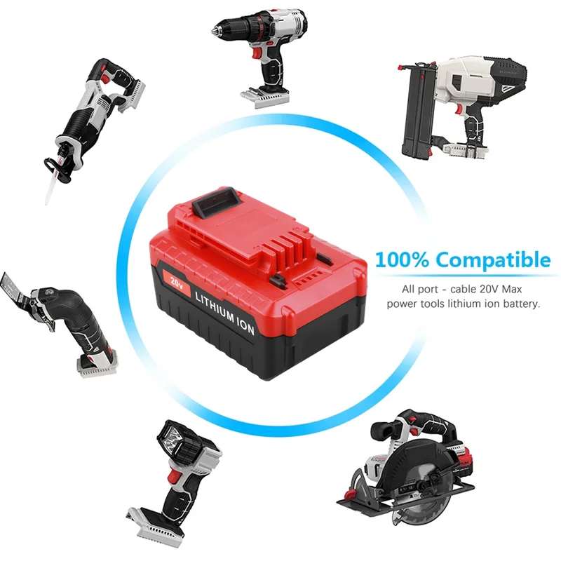 

New PCC685L Battery For Porter Cable 20V Max LITHIUM-6.0Ah Battery PACK PCC685L PCC680L PCC681L PCCK602L2 PCC600 PCC64PCC682L 0