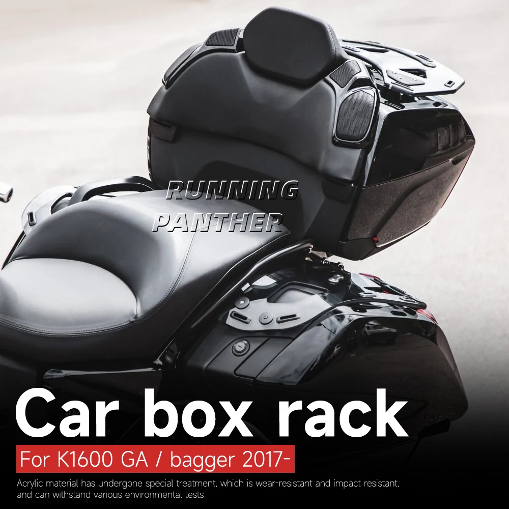 Motorcycle roof box luggage rack FOR BMW K1600 Bagger/Grand America 2017-UP New Accessories Smoked Gray / Transparent