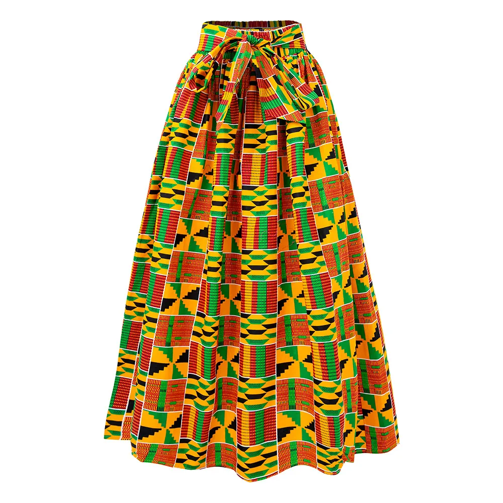 African clothes for women 2022 skirt wax skirt traditional clothing print high waist long skirt plus Size African clothes