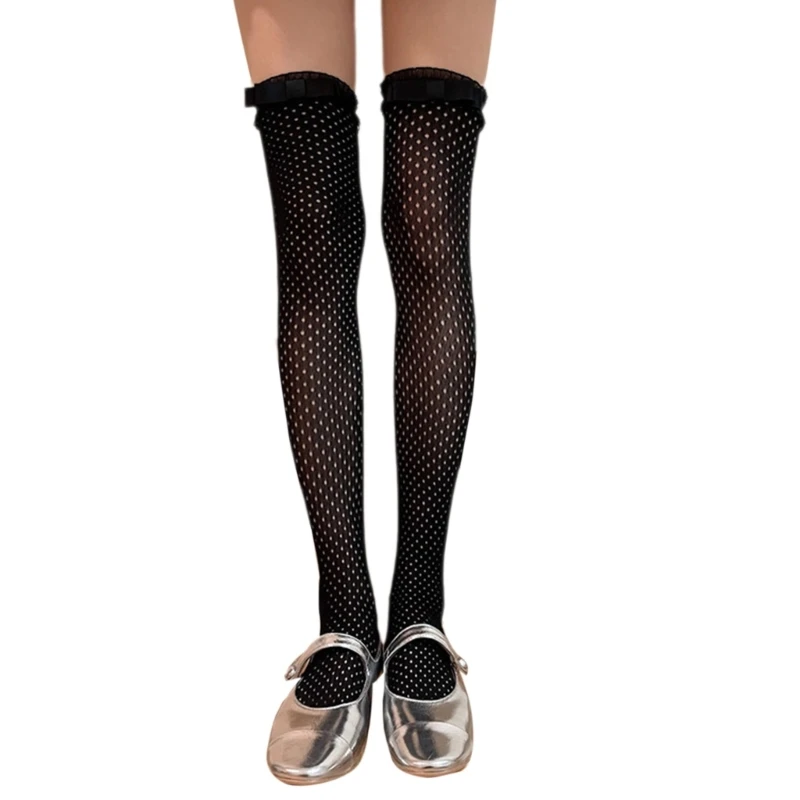 

Lace Black White Stockings Sexy Over Knee Socks Thigh High Long Socks Stocking