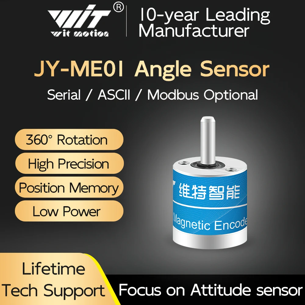 

WitMotion JY-ME01 high-precision 18-bit resolution absolute encoder digital rotation angle measurement sensor