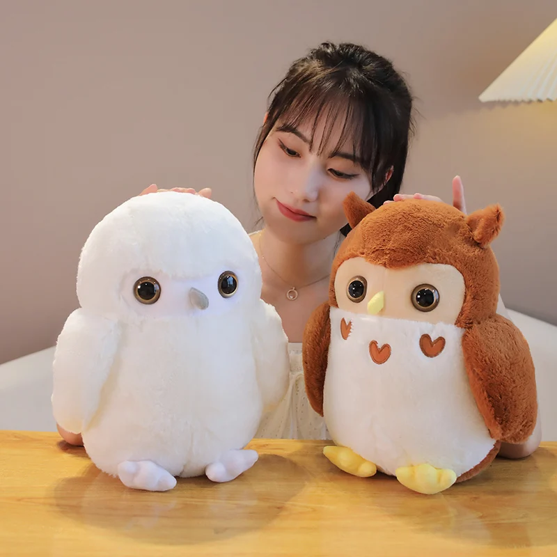 30/40cm Simulation Kawaii Couple Owl Doll Plush Toy Stuffed Soft Lovely Birds Pillow Toys for Kids Girls Birthday Wedding Gift
