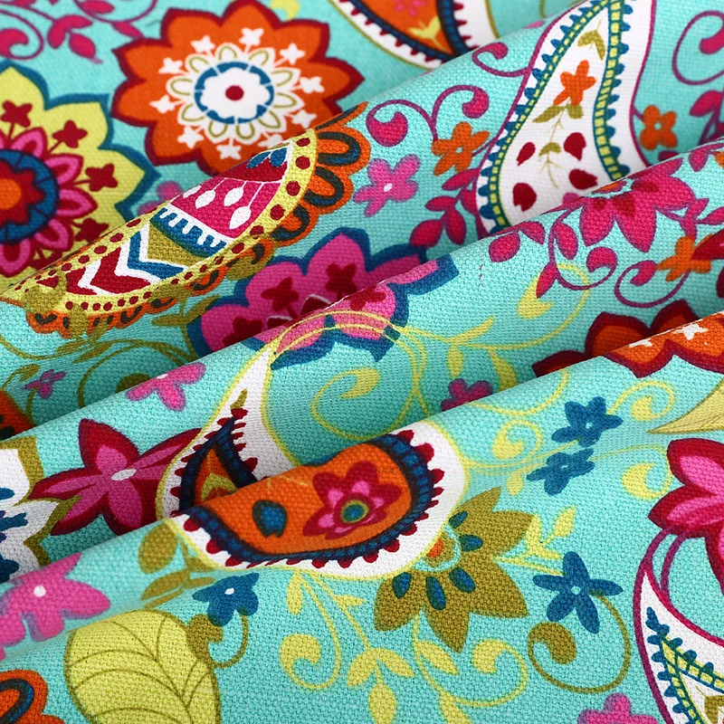 Утолщенная полиэфирная хлопчатобумажная холщовая ткань с принтом шитье ручной