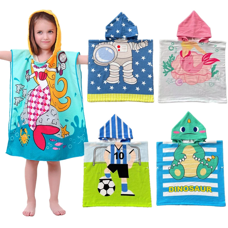Bathrobe For Children Baby Towel With Hood Beach Towels Children's Terry Bathrobe Kids Beach Robe With Hood Bath And Shower