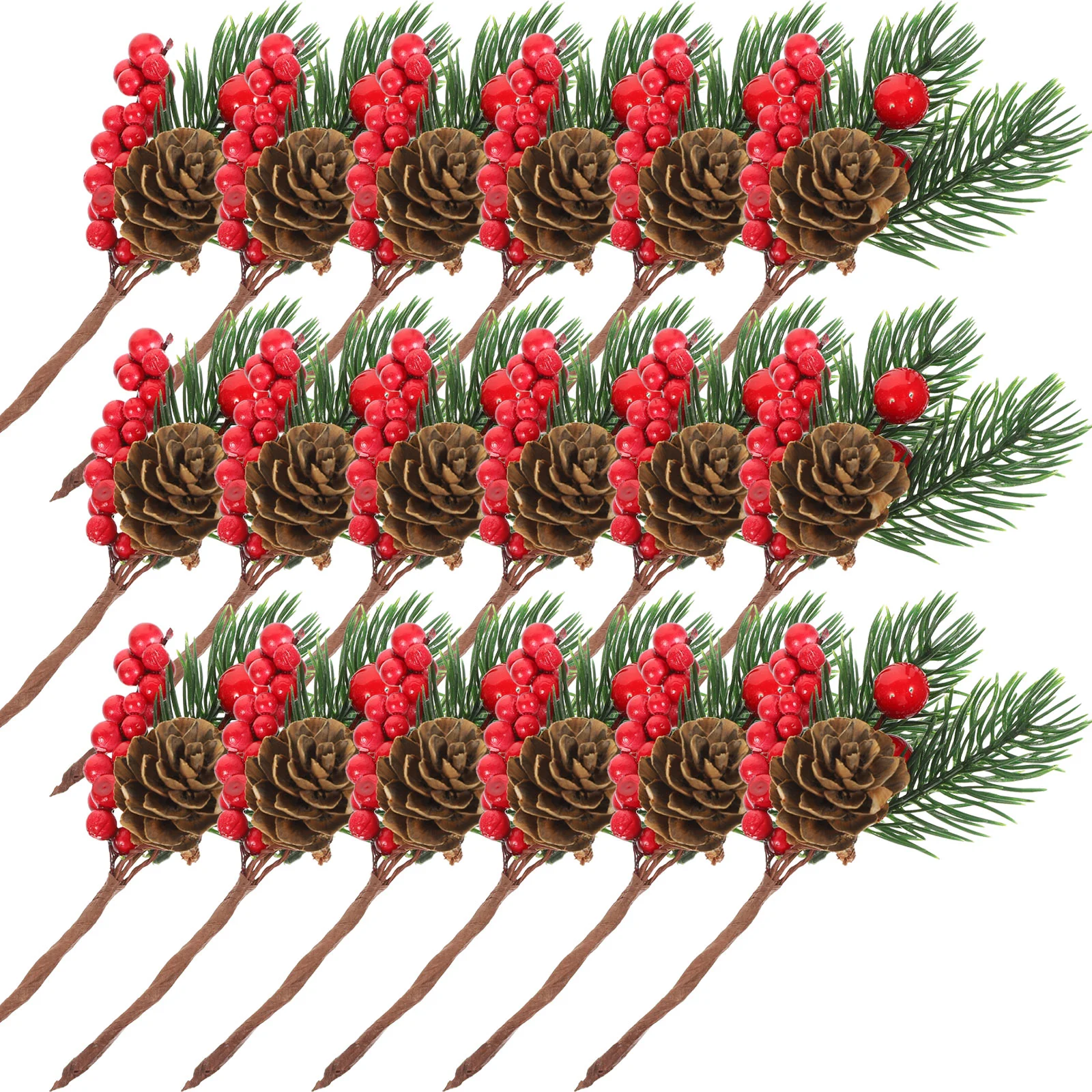 

10 Pcs Artificial Pine Cone Tablescape Decor Holiday Picks Needles Party Ornament Christmas Foam Gift Tree